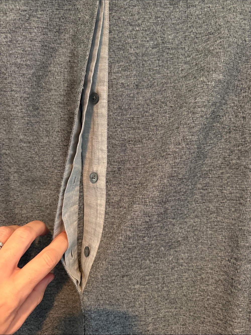 Banana Republic Heather Gray Short-Sleeve Tunic Dress - Picture 3 of 7